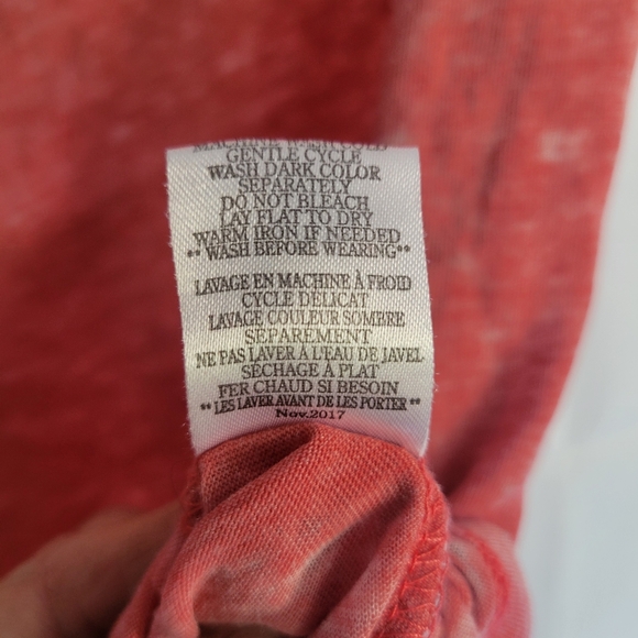 Z Supply Cold Shoulder Sleeve Top Peach Color - Picture 9 of 10